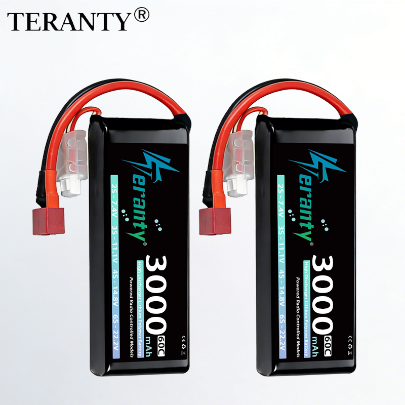 Drone Battery 4S - แบตเตอรี่ลิเธียมโพลิเมอร์ TERANTY 2S 3000mAh 7.4V 60C