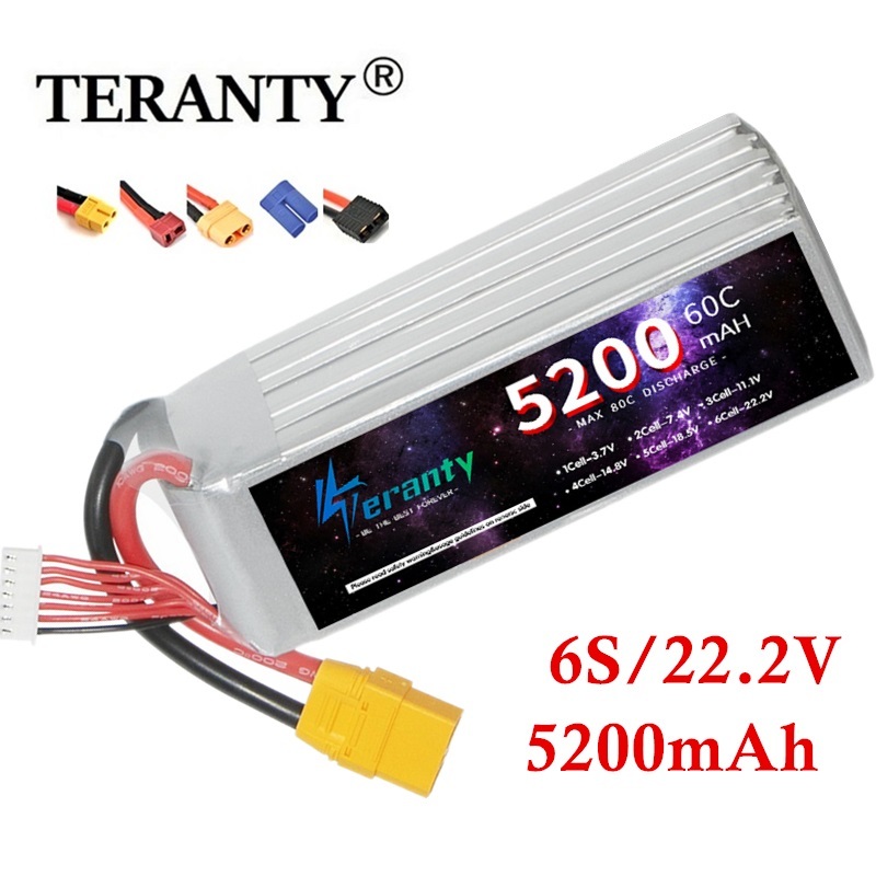 Drone Battery 4S - Teranty 6S 5200mAh LiPo แบตเตอรี่22.2V 60C
