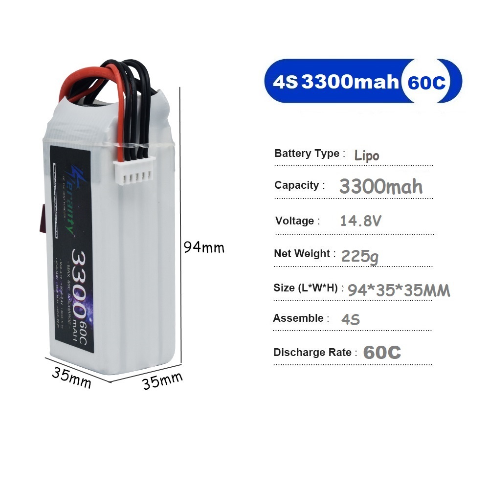 Lipo แบตเตอรี่แบบชาร์จไฟได้4S  - Drone Battery 4S บทวิจารณ์และราคา