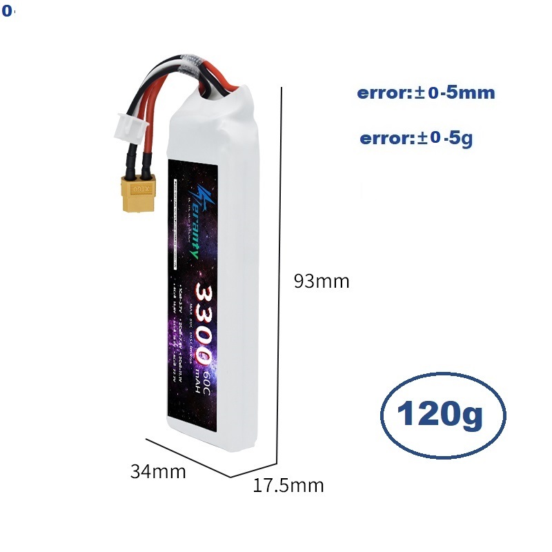 2S 7.4V LiPo แบตเตอรี่ 3300mAh - Drone Battery Connector บทวิจารณ์และราคา